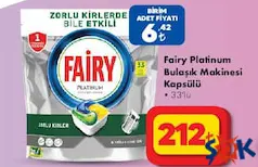 FAİRY PLATİNUM BULAŞIK MAKİNESİ KAPSÜLÜ 33'LÜ